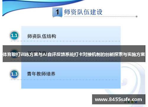 体育散打训练方案与AI自评反馈系统打卡对接机制的创新探索与实施方案